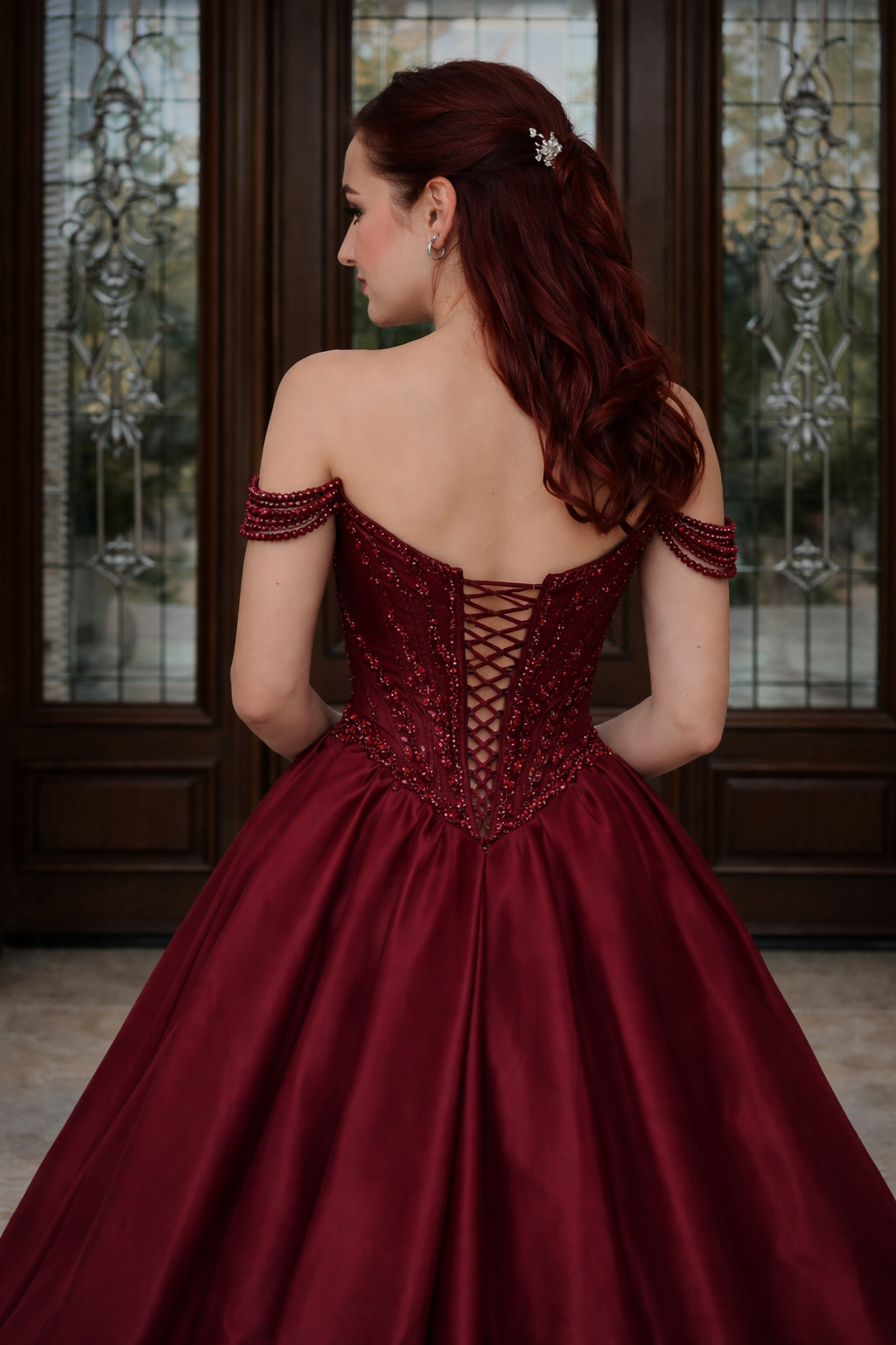 Burgundy Ball Gown