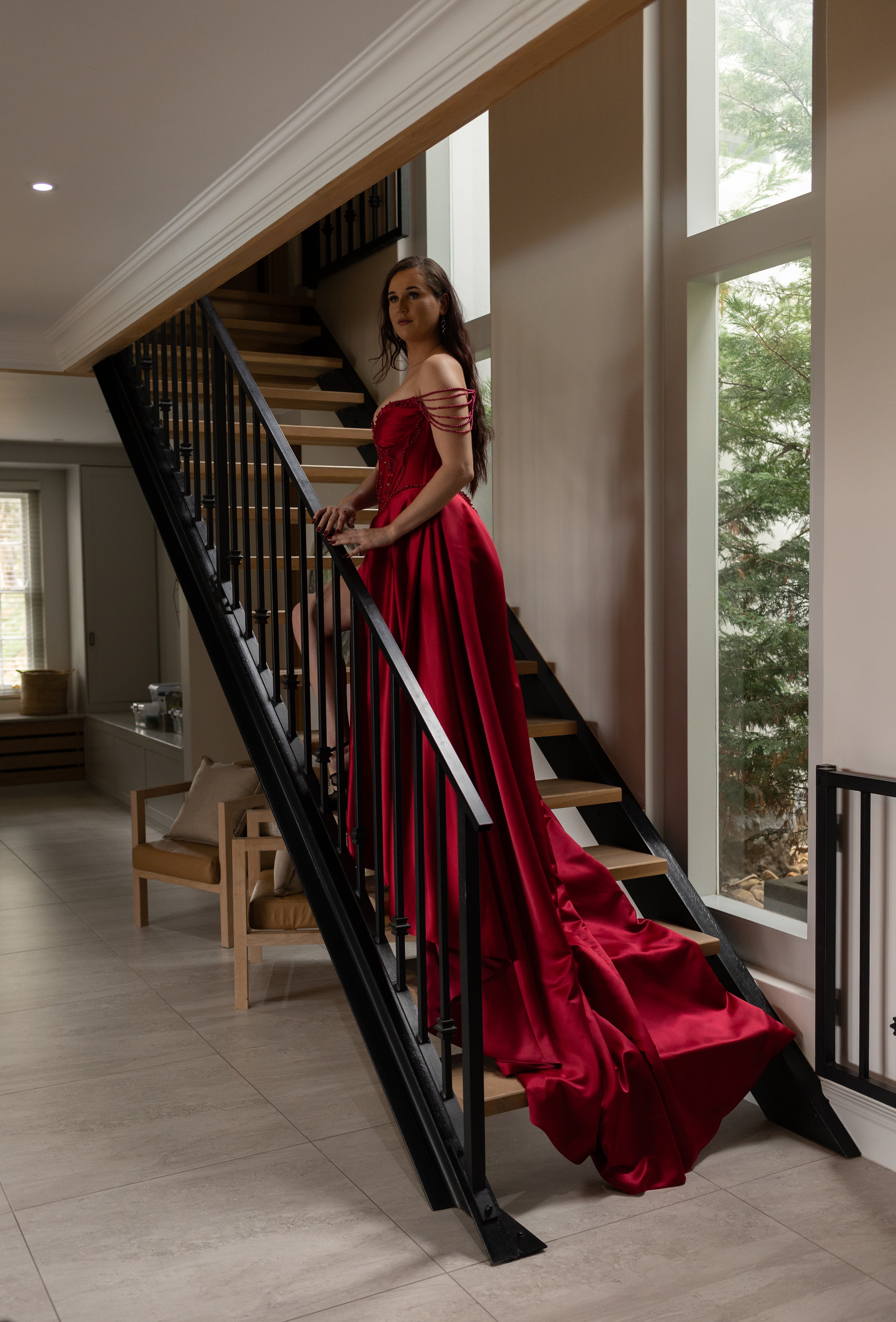 Burgundy Ball Gown
