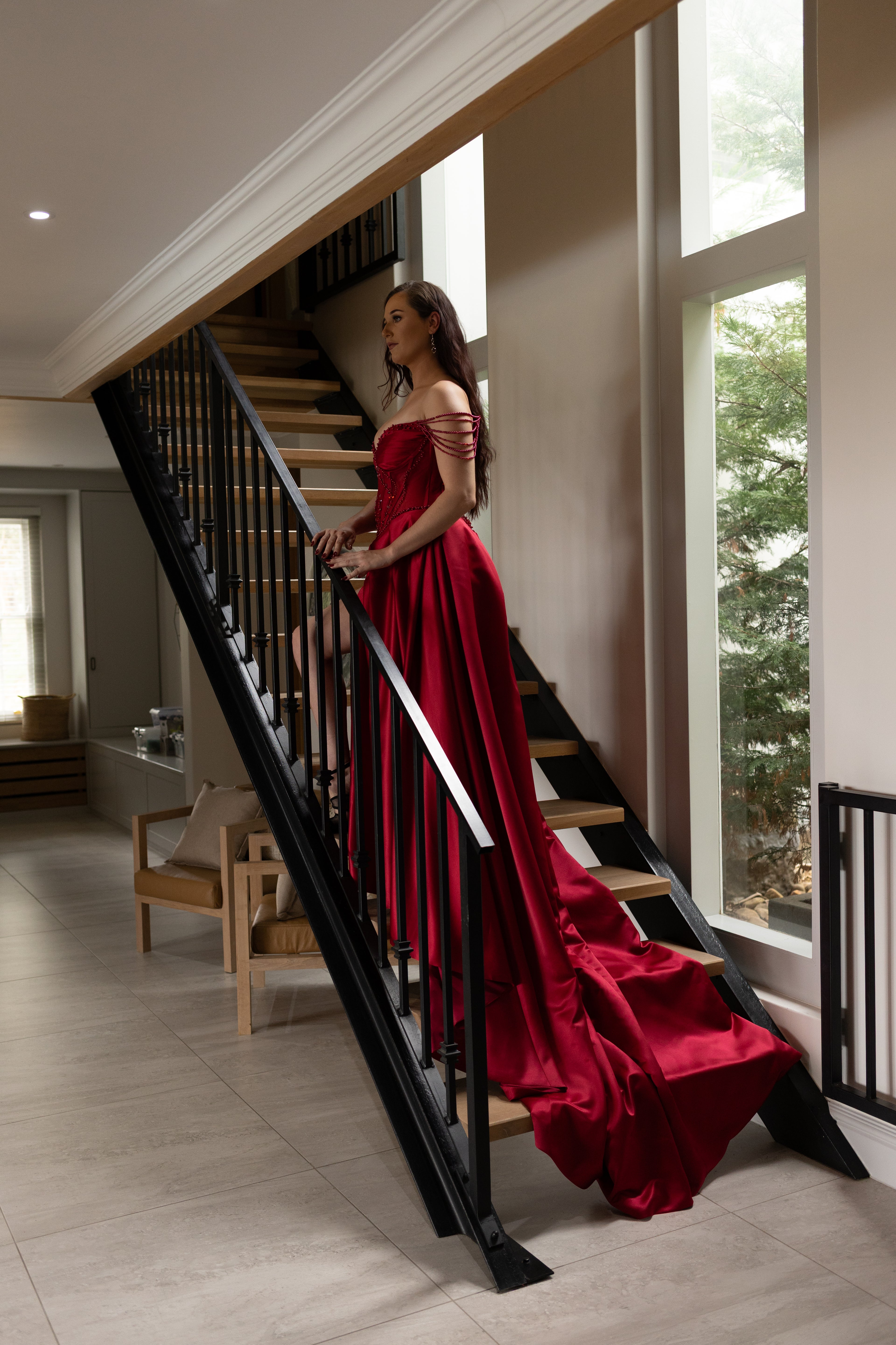 Burgundy Ball Gown