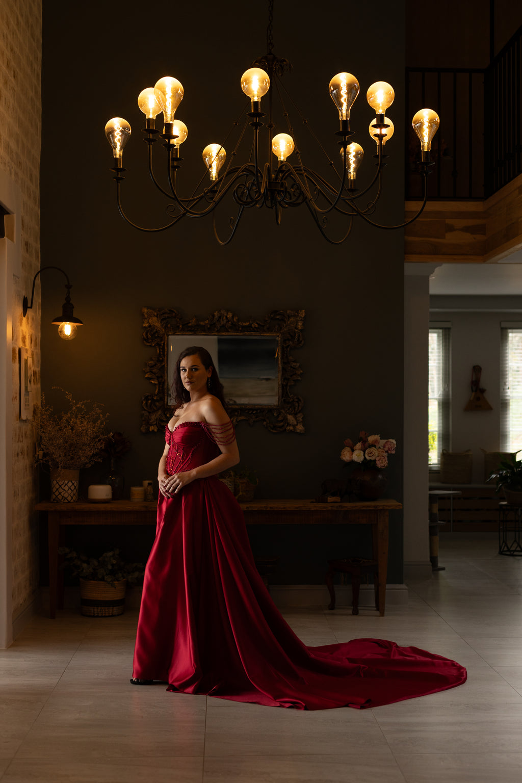Burgundy Ball Gown