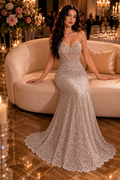 Luxury Silver beaded mermaid