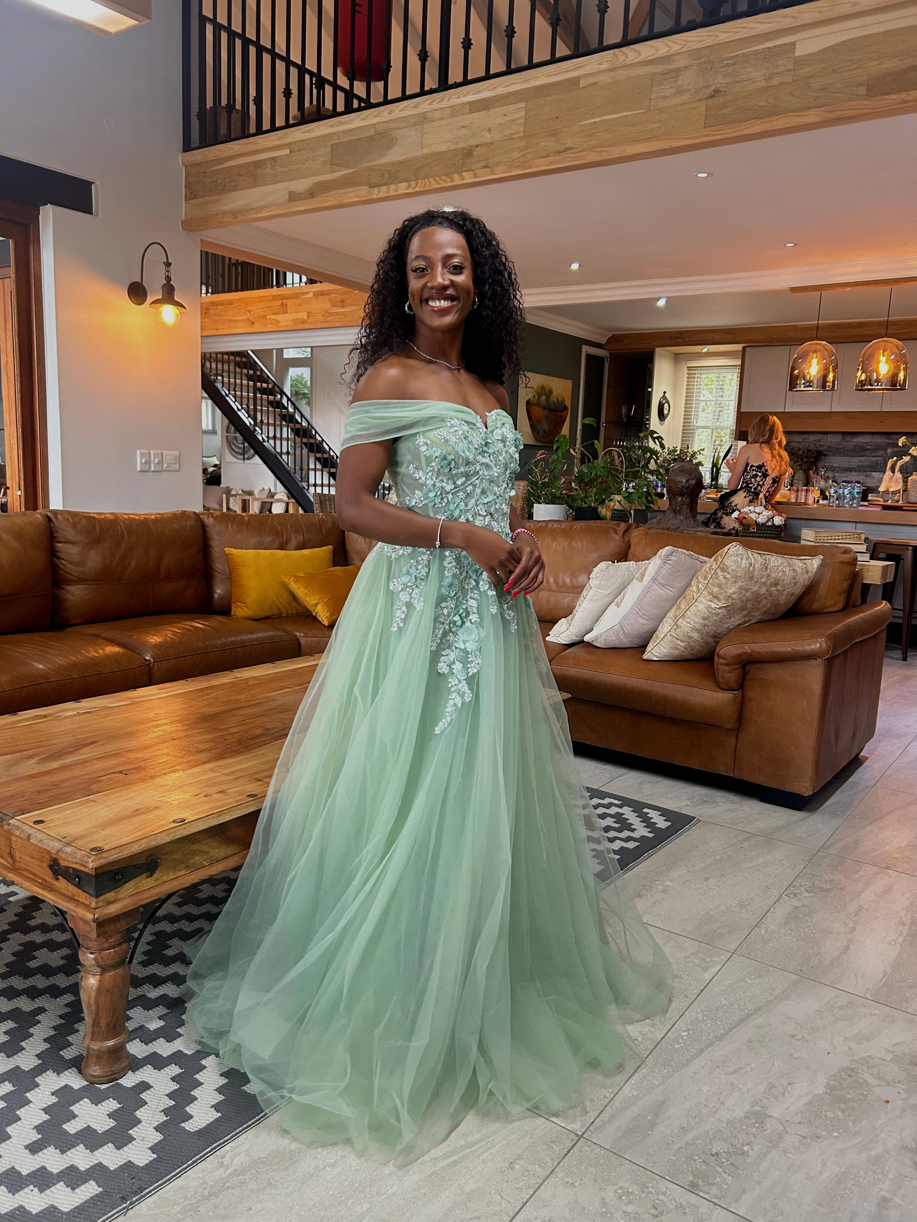 Lime A Line Floral Bodice